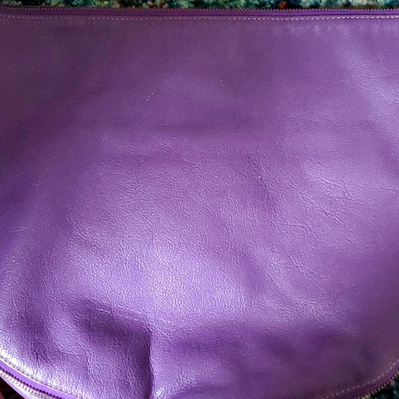 Dooney & Bourke Luna Hobo Bag Purse Purple Leather - Picture 8 of 8